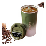 Vaso Termico Cafe Acero Inox Con Medidor Temperatura 500ml