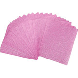 Goma Eva Glitter 40x60cm X 2mm Rosado 10 Unidades Hand