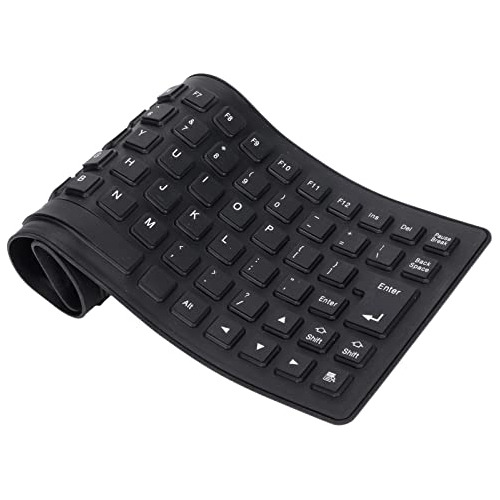 Teclado De Silicona Plegable, Con Cable Usb, Tecla Enrollabl