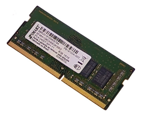 Memória Smart Notebook Ddr4 8gb Sf4641g8ck8iegksbg 