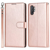 Funda Cartera Para Samsung Galaxy Note 10 Plus Rosa Dorado P