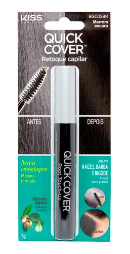 Retoque Capilar Kiss Ny Gray Hair Touch Up Marrom Escuro