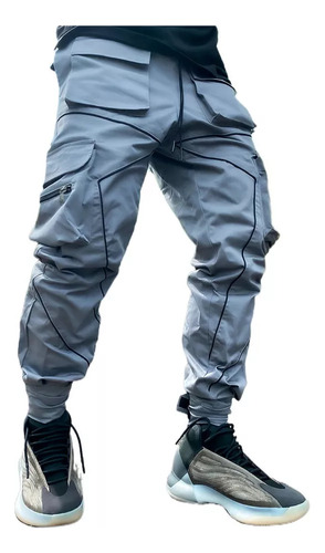 Pantalones Cargo Para Hombre Hip Hop Techwear Harem Pant [u]