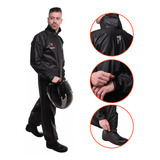 Capa Chuva Completa Jaqueta E Calça Motoqueiro Resistente Nf