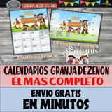 Calendario Imprimible Souvenir Editable Granja De Zenon