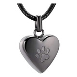 Collar Urna Relicario Corazón Cenizas Cremación Perro Mascot