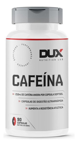 Cafeína - Pote 90 Cápsulas Dux Nutrition S/ Sabor 200mg Borm