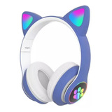 Fone De Ouvido Bluetooth Led Orelha Gato Iuz Headphone