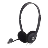 Headset Bright 0010 Office, 100mw, P2, 32ohm, Com Microfone Cor Preto