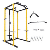 Jaula Multigimnasio Super Power Rack Para Crossfit Mas Kit 