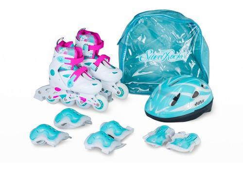 Combo Patines, Con Casco, Protecciones Y Mochila De Regalo.