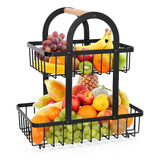 Organizador  Cesta De Frutas Y Verduras Dos Niveles Frutero