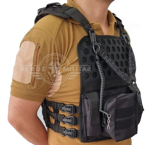 Chaleco Táctico Militar De Combate Porta Placas Balísticas Molle Policía Seguridad Privada Guardias Ajustable Cómodo  