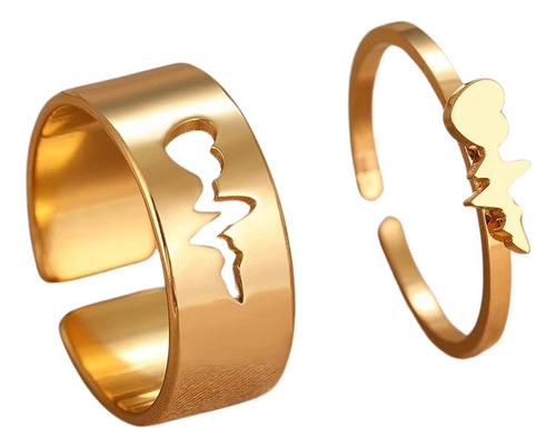 Anillos De Pareja De Latido Acero Inoxidable Hombre Mujer