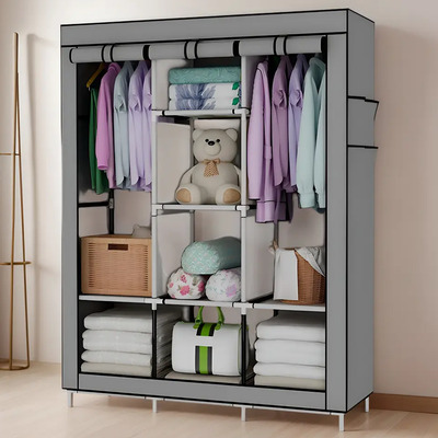 Closet Organizador Ropa Armario Zapatera Portátil 4 Niveles Color Gris | Meses sin interés
