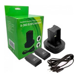 Novo Carregador Duplo C/2 Baterias Controle Xbox 360 4800ma 