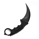 Cuchillo Karambit Negro Mango Engomado