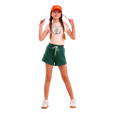 Conjunto Juvenil Feminino Short Moletom College 7044