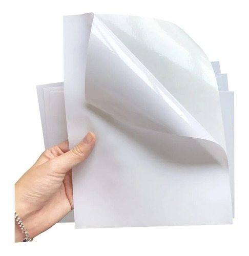 Papel Adhesivo Doble Carta Tabloide Sticker Mate Satin Cuche