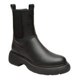 Botas Chelsea Dama Largas Negro Y Hueso Juvenil White Off