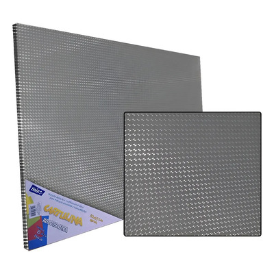 10 Cartulinas Metálicas Holográficas 230g 50x65 Cm Plateado