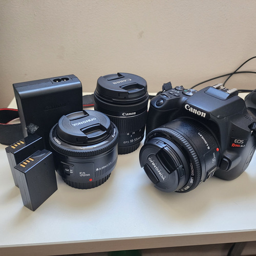 Kit Canon Sl3 + Lente 18-55/50/35 + 2 Baterias + Carregador