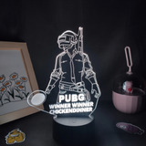 Lámpara 3d Game Pubg Playerunknown's Battlegrounds Led Rgb N