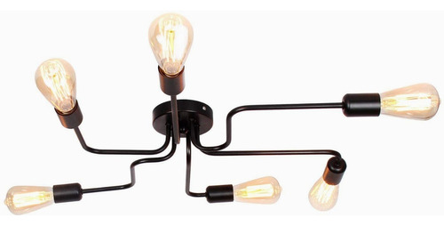 Lámpara Araña Vintage Industrial 6 Focos E27