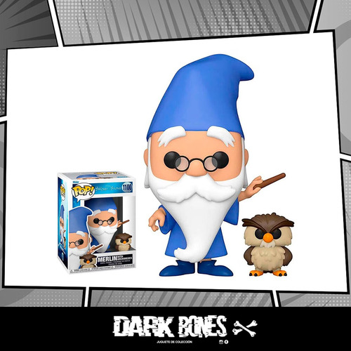 Merlin W/archimedes #1100 The Swordin The Stone Funko Pop! 