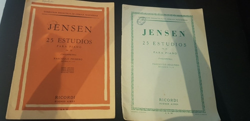 25 Estudios Para Piano Jensen : Fasciculo 1 Y 2