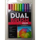 Plumones Tombow Dual Brush  Doble Punta Colores Vivos