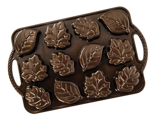 Molde Para Mini Tortas Cupcakes Hojas Leaflettes Nordic Ware