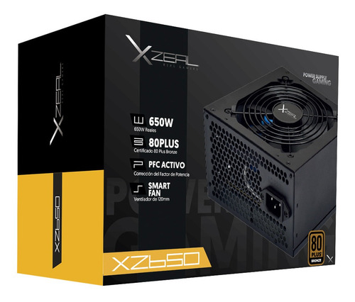 Fuente De Poder Gamer 650w 80 Plus Certificada Xzeal