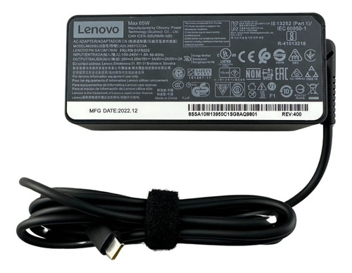 Cargador Lenovo Usb C Original 20v 3.25a 65w Adlx65ycc3a