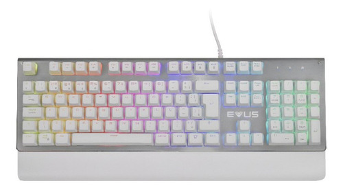 Teclado Mecânico Gamer Evus Tc08w Snowstorm Cor De Teclado Branco Idioma Português Brasil