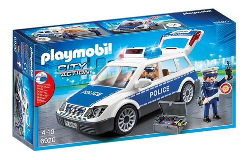Coche Policia Playmobil Con Luces Y Sonido - 6920