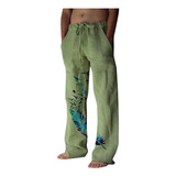Pantalones De Yoga Transpirables De Lino Y Algodón Con Estam
