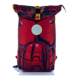 Mochila Marvel Iron Man Power Original Nueva Color Rojo Diseño De La Tela Especial