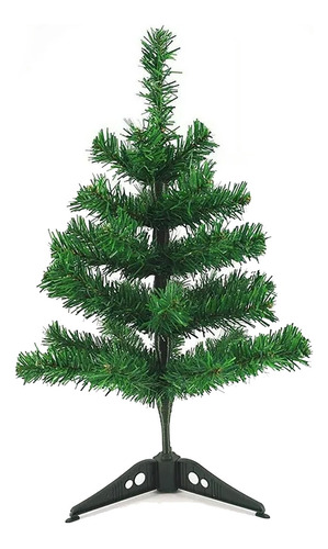 Arbol Navideño Mini De Mesa Puntas Verdes Blancas 60cm 