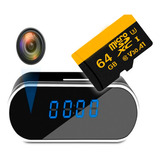 Câmera Despertador Espião Wifi 150º + Bateria + Cartão 64gb
