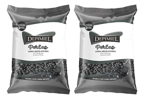 Depimiel Cera Depilatoria En Perlas Negra X800gr X2 Unidades