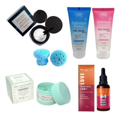 Kit Limpeza Pele Cuidado Facial Profissional Skin Care