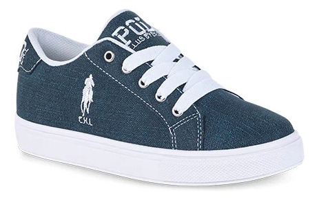 Tenis Casual Caballero Polo Azul 661-36