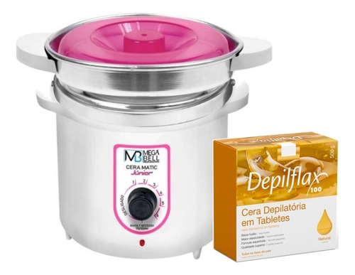 Kit Termocera Junior 400g Rosa C/ Refil+ Cera Natural 500g