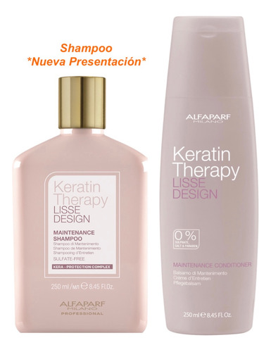 Kit Alfaparf Keratin Therapy Lisse  Shampoo + Acondicionador