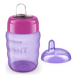 Vaso Para Bebés Antiderrame Philips Avent Easy Sip Scf553 Color Rosa/violeta De 260ml