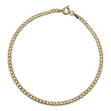 Pulsera Pulso Esclava Cubana Oro 14k 22cm 2.5mm Italy