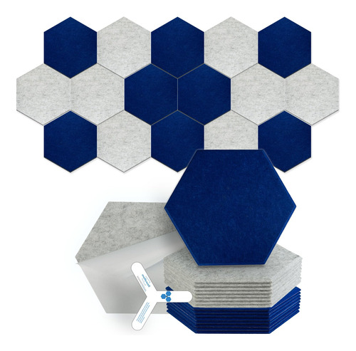 Mollywell Paneles Acusticos Hexagonales De Alta Densidad  P