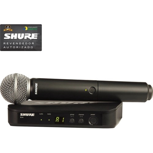 Microfone Shure Blx Blx24/sm58 Dinâmico Preto