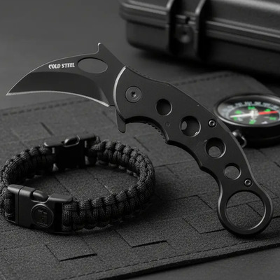 Navaja Tactica Cold Steel Kerambit 3b Clip Y Funda Caja | Envío gratis